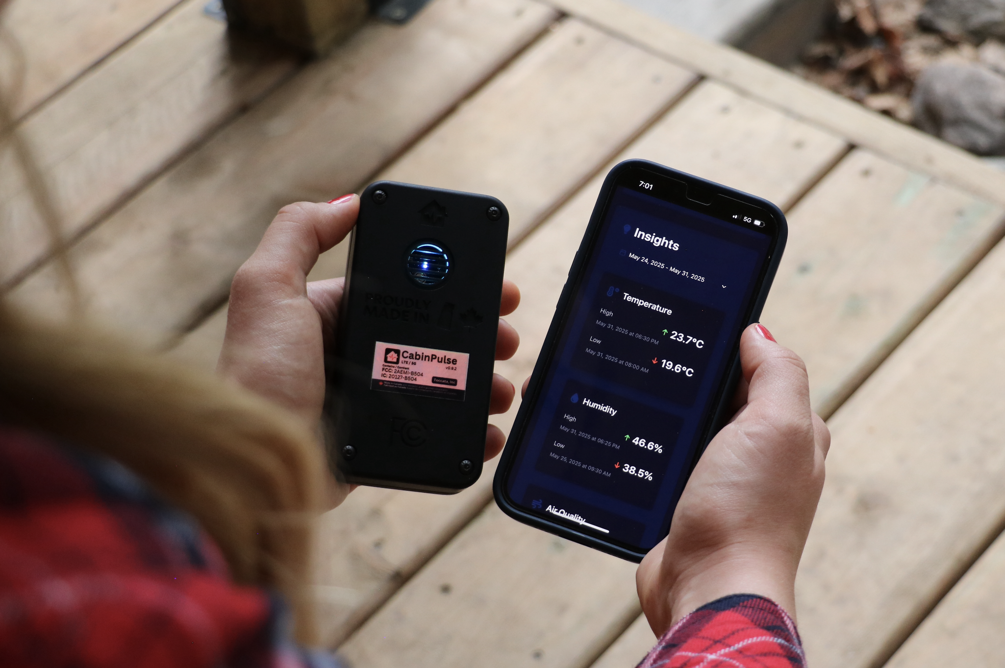 CabinPulse temperature monitoring